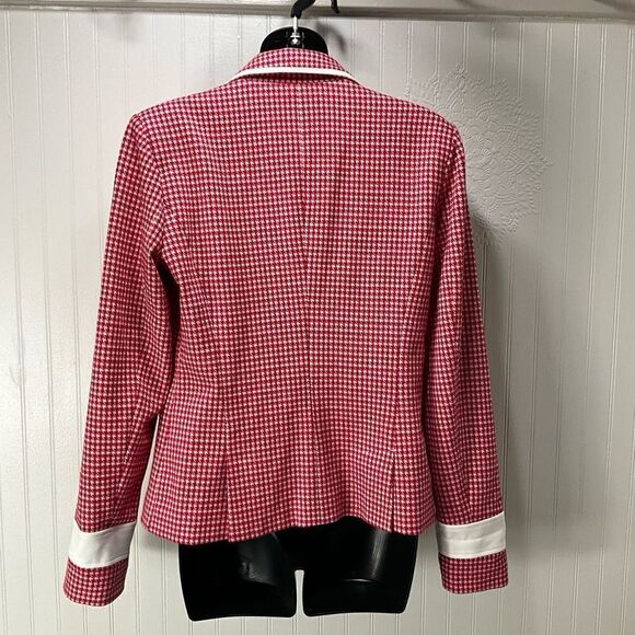 ECRU Red And White Checked Combo Jacket Blazer - Picture 3 of 6